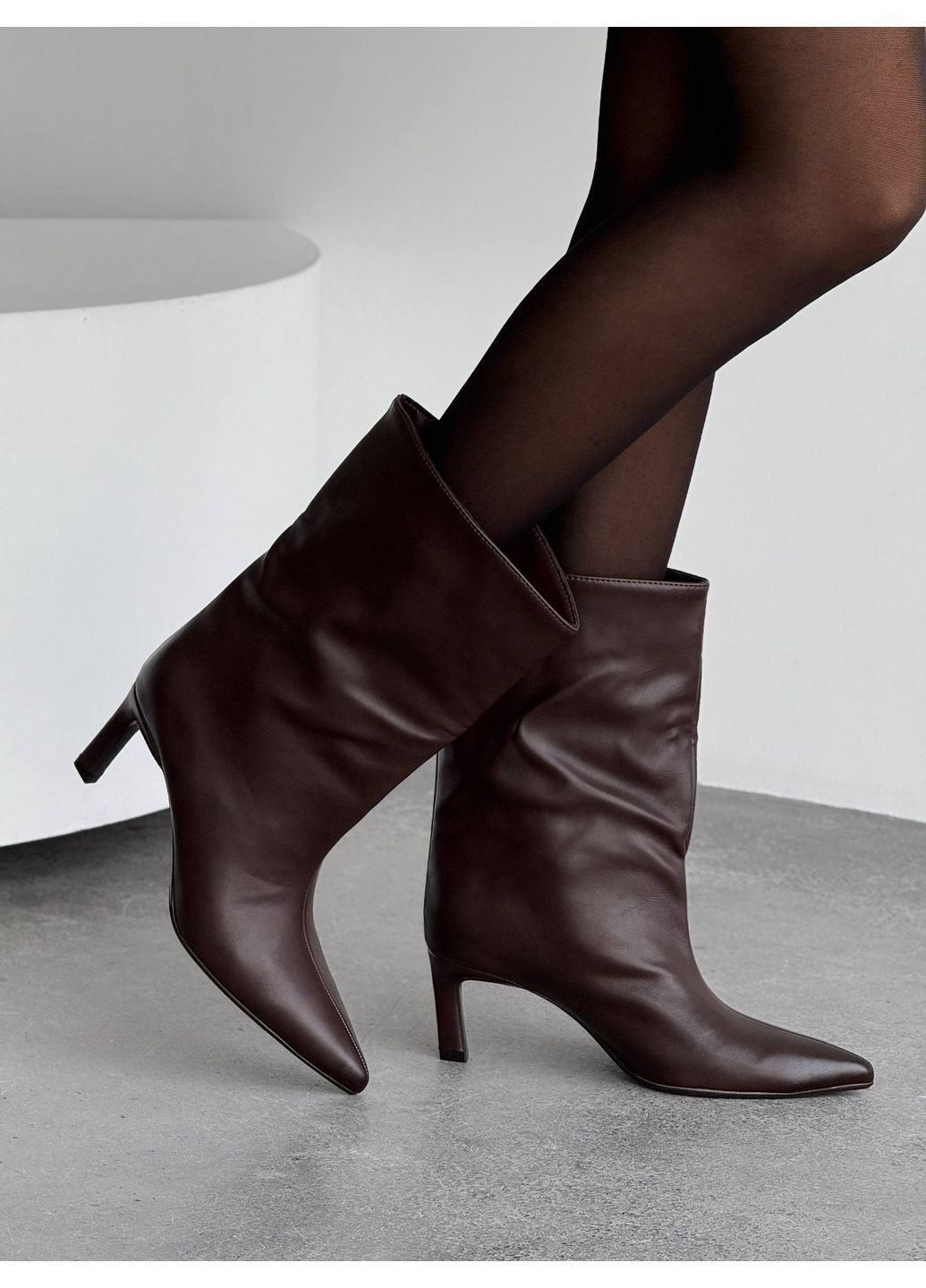 Коричневые демисезонная демисезонные ботильоны No Brand