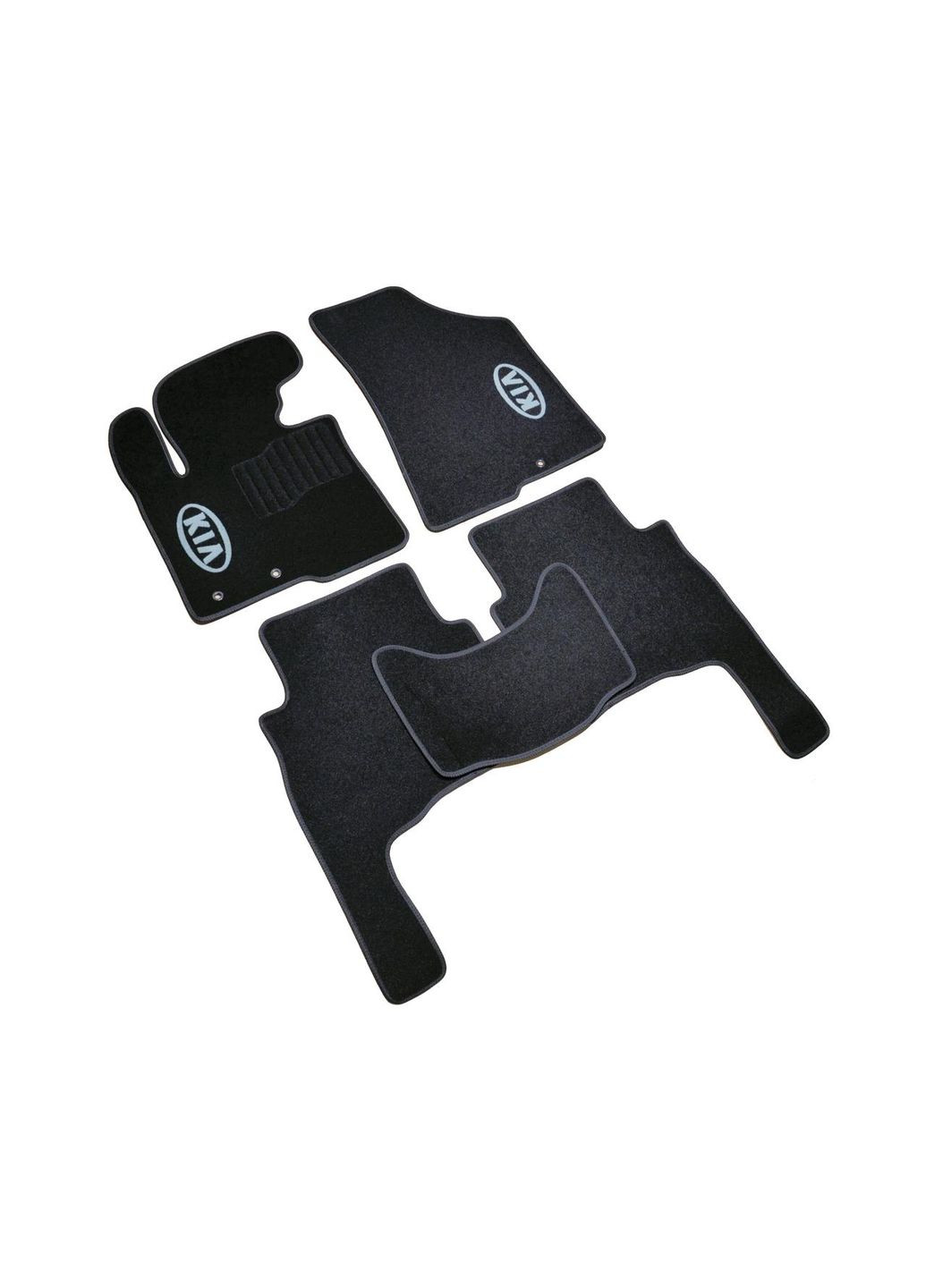 Ворсовые коврики в салон для Kia (2009-2012) 5мест/КИА Соренто /Чёрные, кт 5шт Beltex Sorento (360617589)