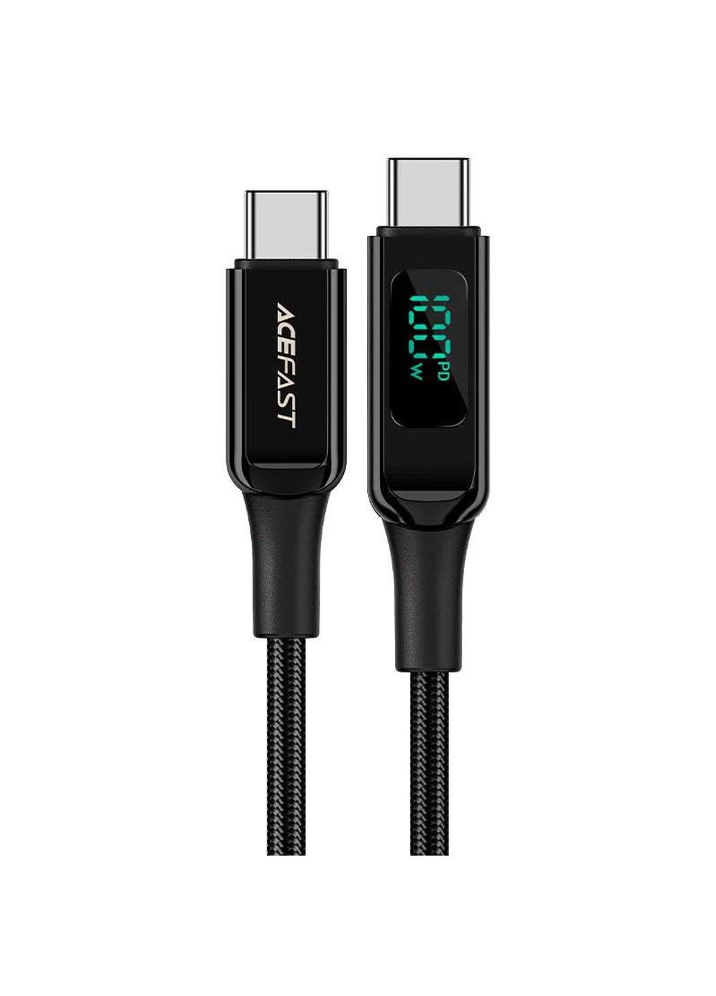 Дата кабель C6-03 USB-C to USB-C 100W zinc alloy digital display braided (2m) Acefast (291879232)