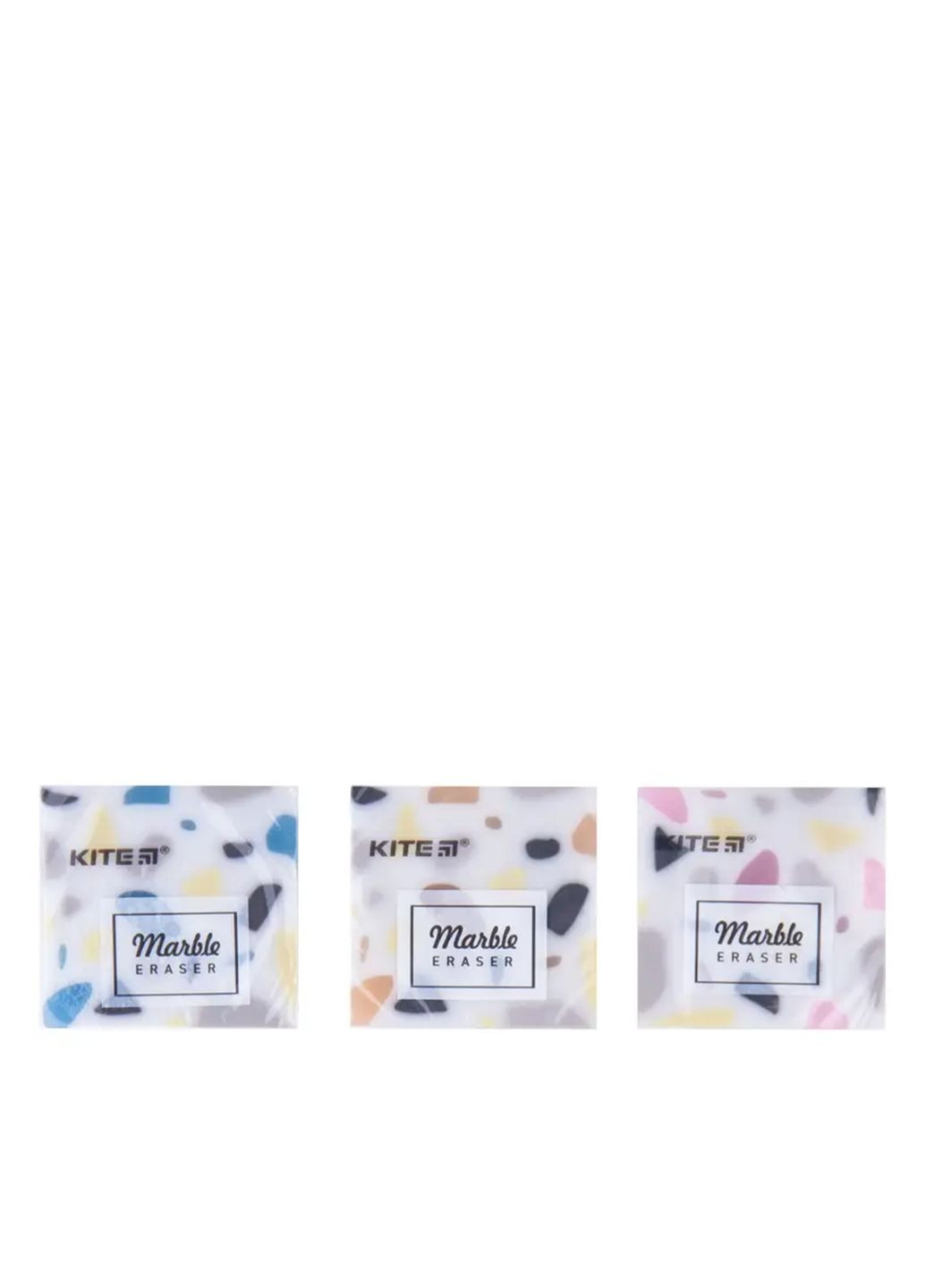 Гумка кольорова "Marble" колір різнокольоровий ЦБ-00256776 Kite (298063009)