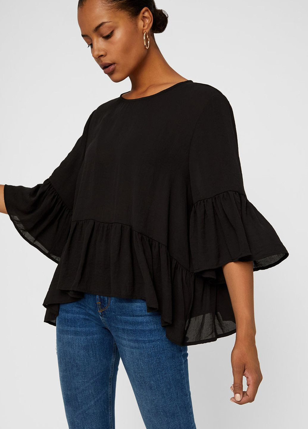 Чорна блуза чорний Vero Moda