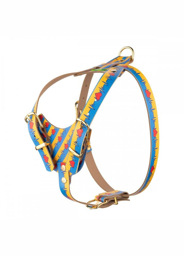 Шлей шкіряний "Життя" S охоплення грудної клітки 44-52 см ширина 15 мм (2100103575011) Hi Dog (320760970)