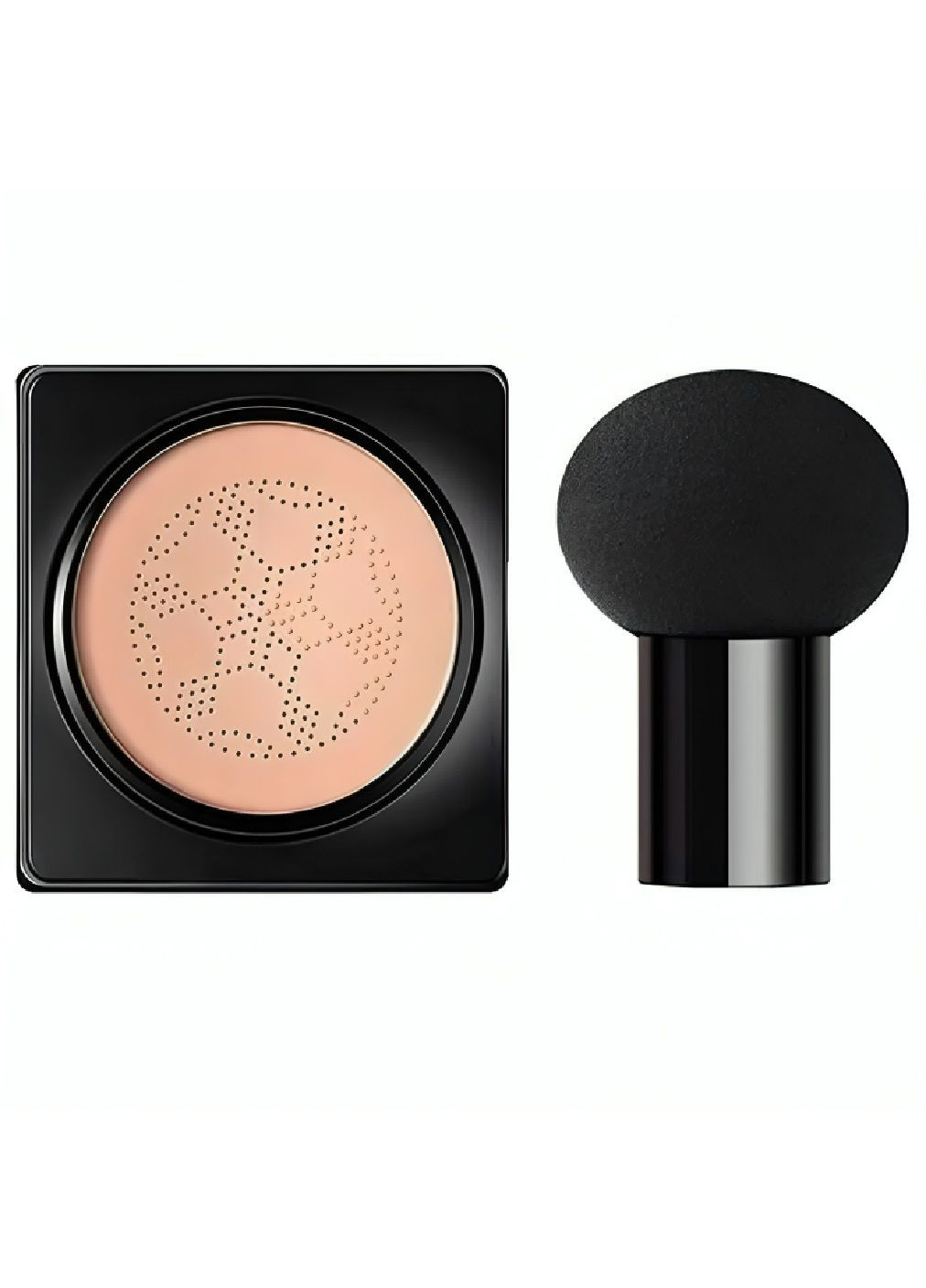 Комплект фен щітка для сушіння укладання волосся з тональним кремом кушоном спонжиком натуральний тон (480134-Prob) Unbranded (329950717)