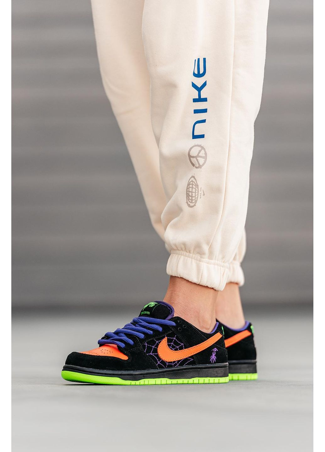 КРОССОВКИ ЖЕНСКИЕ NIKE SB DUNK LOW NIGHT OF MISCHIEF HALLOWEEN НАЙК СБ ДАНК No Brand комбинированные демисезоны (368888230)