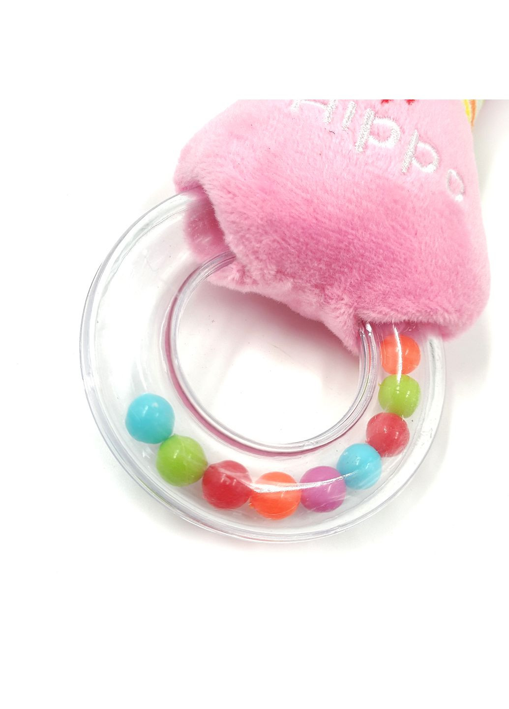 Погремушка интерактивная детская JackyBABY, 20 см, Бегемотик, розовый. Digo (316319014)