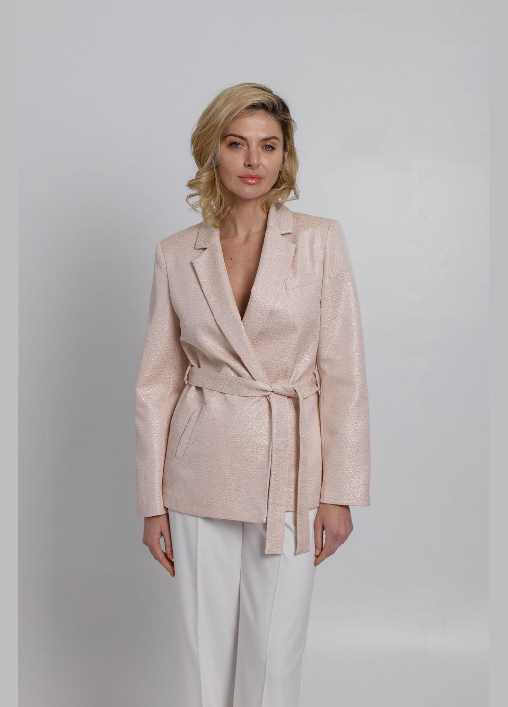 Розовый женский жакет Парада однотонный - демисезонный
