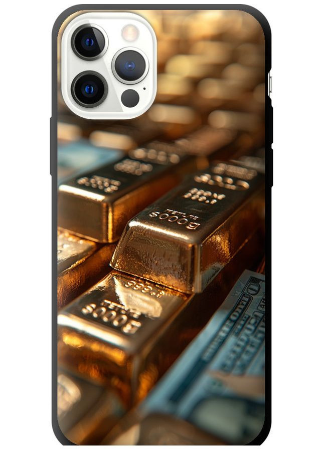 TPU чорний чохол 'Сяйво золота' для Endorphone apple iphone 12 (291133028)