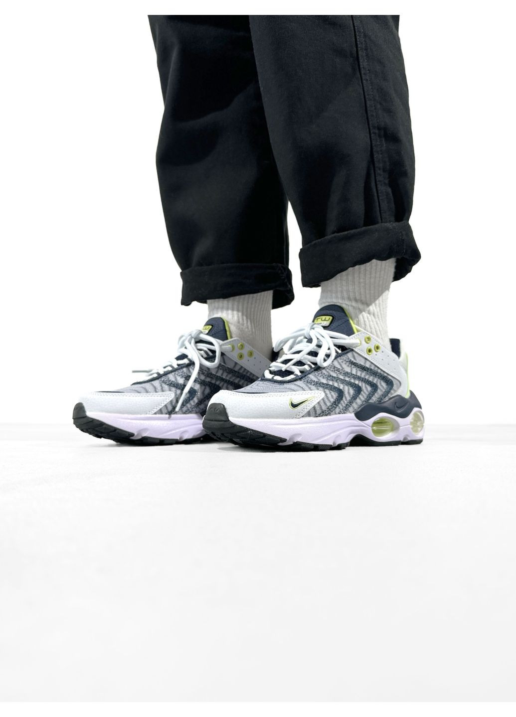 Білі Осінні кросівки чоловічі nike air max tw white / blue / mint найк аір макс тв No Brand