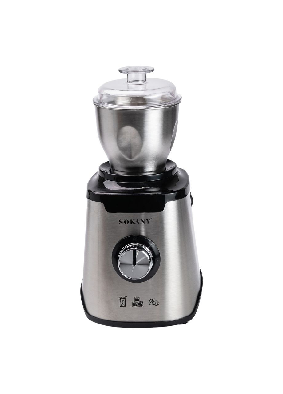 Блендер з чашею 1.5 літра для коктейлів та смузі портативний 2 режими швидкості з кавомолкою 1000 Вт SK-187 Sokany (351431595)