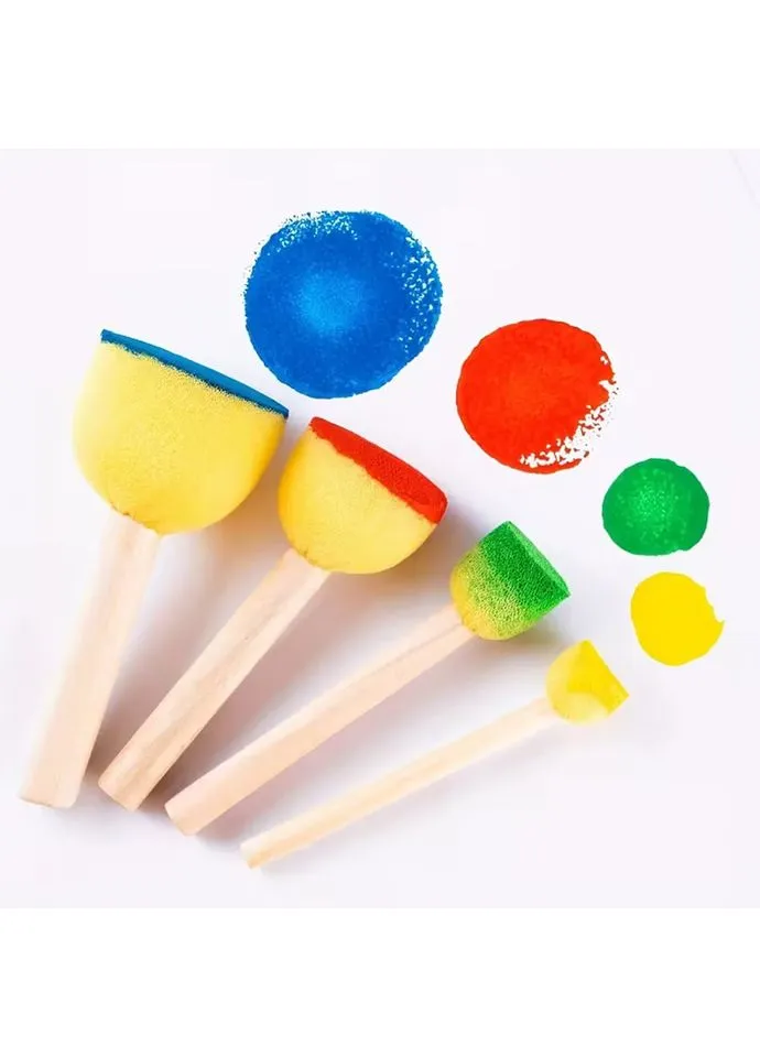 Набор спонжей для декорирования и рисования Sponge-24, 1,2 см, 1,5 см, 2,5 см, 3 см, 24 шт Bambi (391429932)