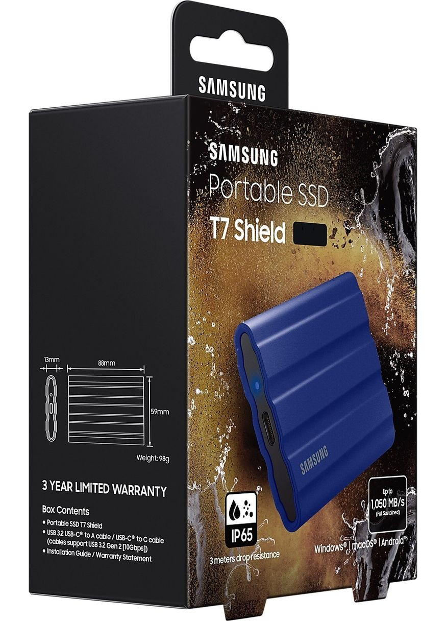 Накопитель наружный SSD 2.5" USB 2.0TB T7 Shield Blue (MUPE2T0R/EU) Samsung (314746455)