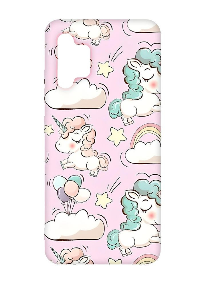 Чохол з рожевими боками на Samsung Galaxy A32:: Єдинороги (принт 106) Creative (360679465)