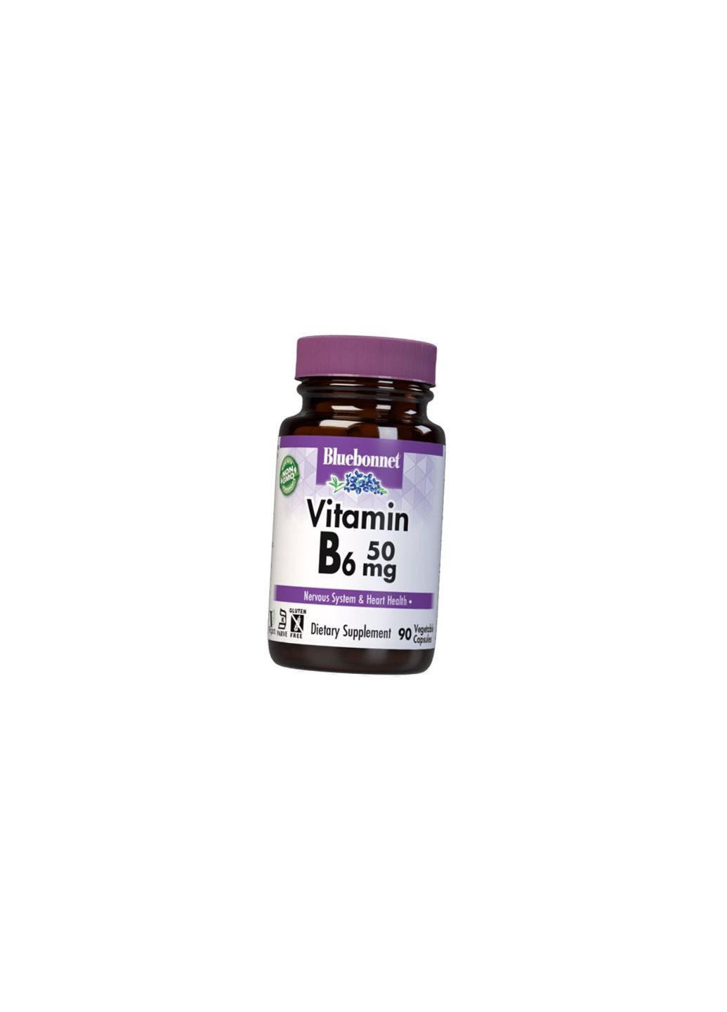 Вітамін В6 (Піридоксин), Vitamin B6 50, 90вегкапс (36393114) Bluebonnet Nutrition (293256786)