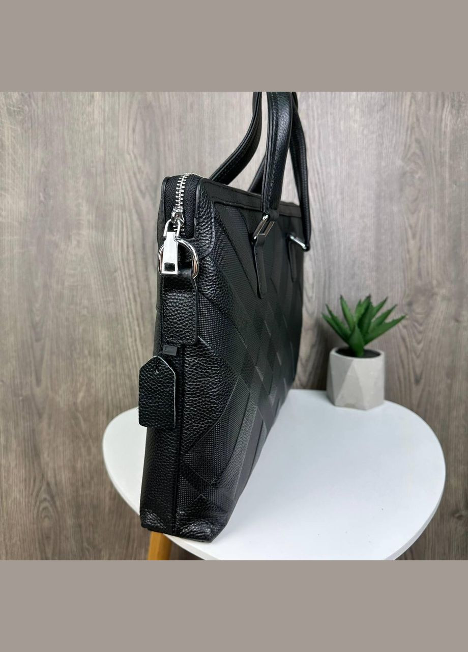 Сумка портфель для документов мужская натуральная кожа Черный No Brand (302391116)