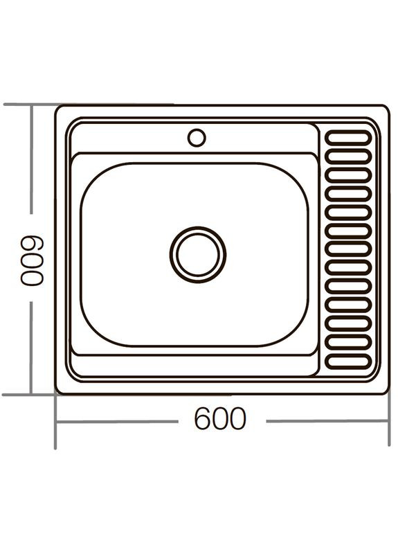 Кухонная мойка Z6060R06-160E (satin) (ZM0577) Zerix (315152227)