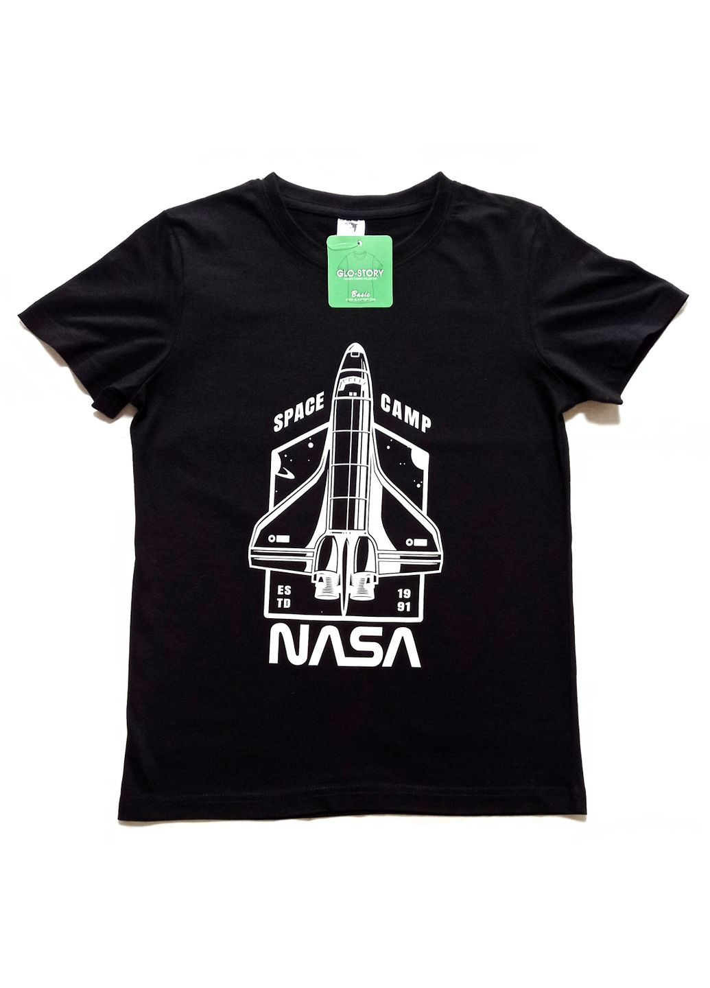 Черная летняя футболка для мальчика Glo-Story