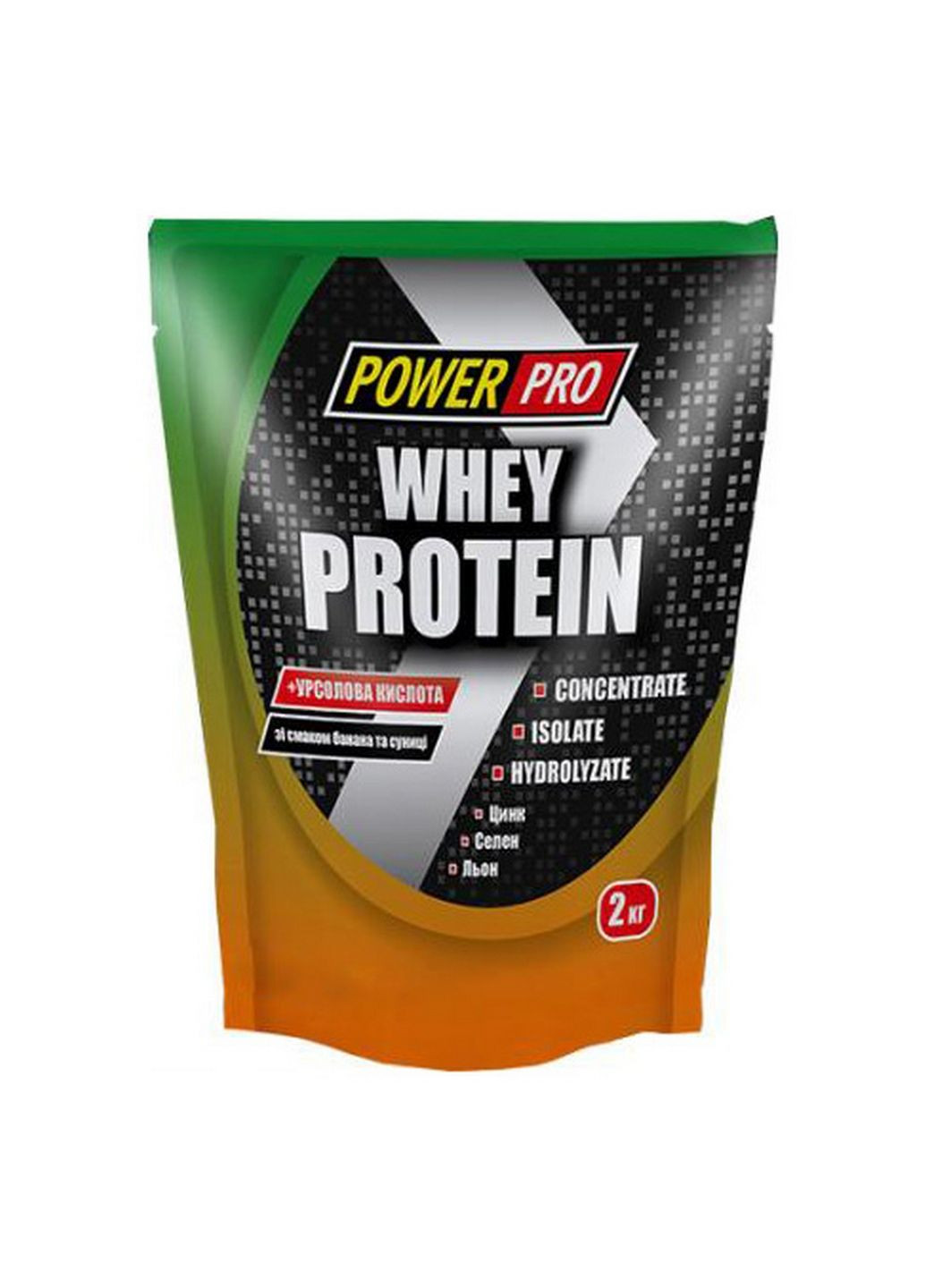Протеин Whey Protein, 2 кг Банан-земляника Power Pro (293340588)