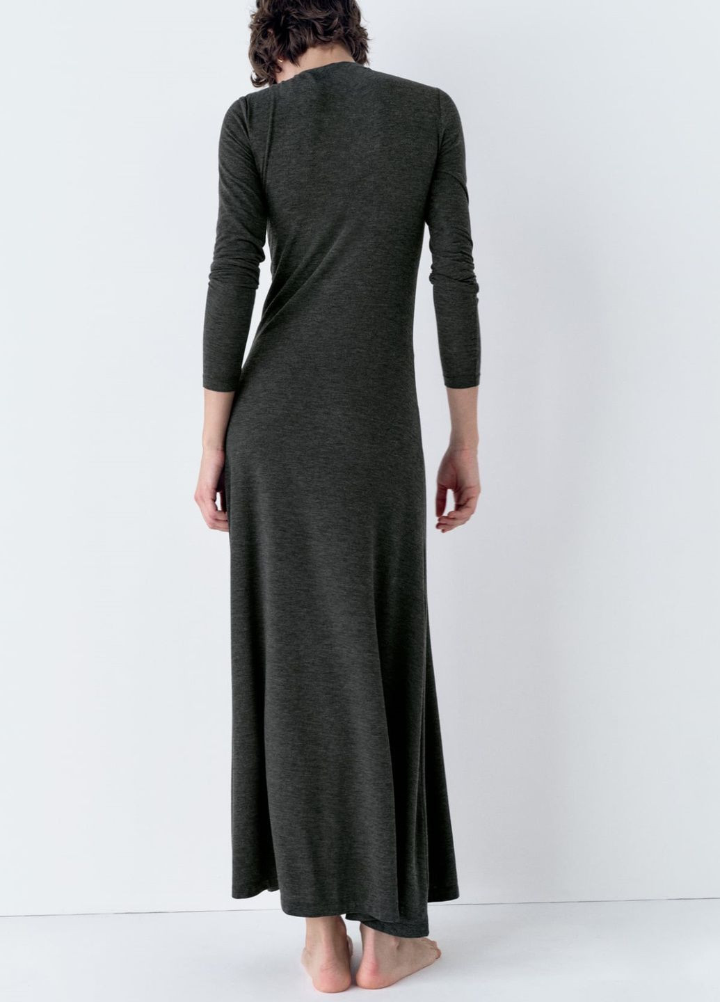 Темно-сіра повсякденний сукня Zara однотонна