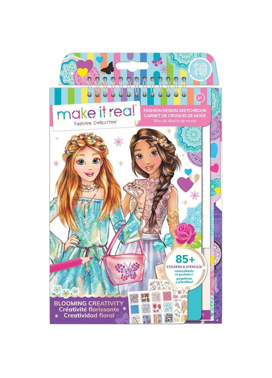 : Блокнот с трафаретами для создания модных коллекций "Цветочная фантазия" Make it Real (331297759)