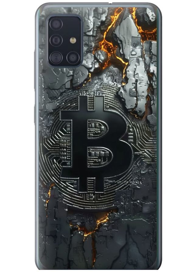 2D пластиковый чехол 'Раскаленный биткойн' для Endorphone Samsung Galaxy A51 2020 A515F (289716148)