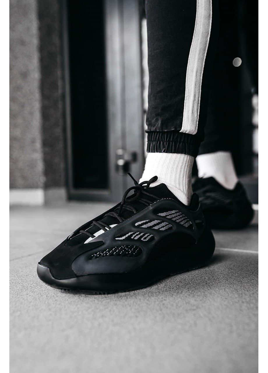Чорні Осінні кросівки чоловічі adidas yeezy boost 700 v3 black alvah адідас ізі буст No Brand
