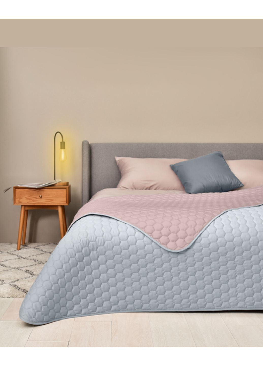 Покривало двостороннє 240х260 см IDEIA Silhouette (303726755)