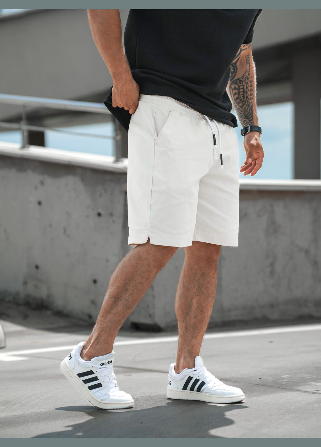 Шорти чоловічі вільного крою з котону Casual Teamv (339059711)