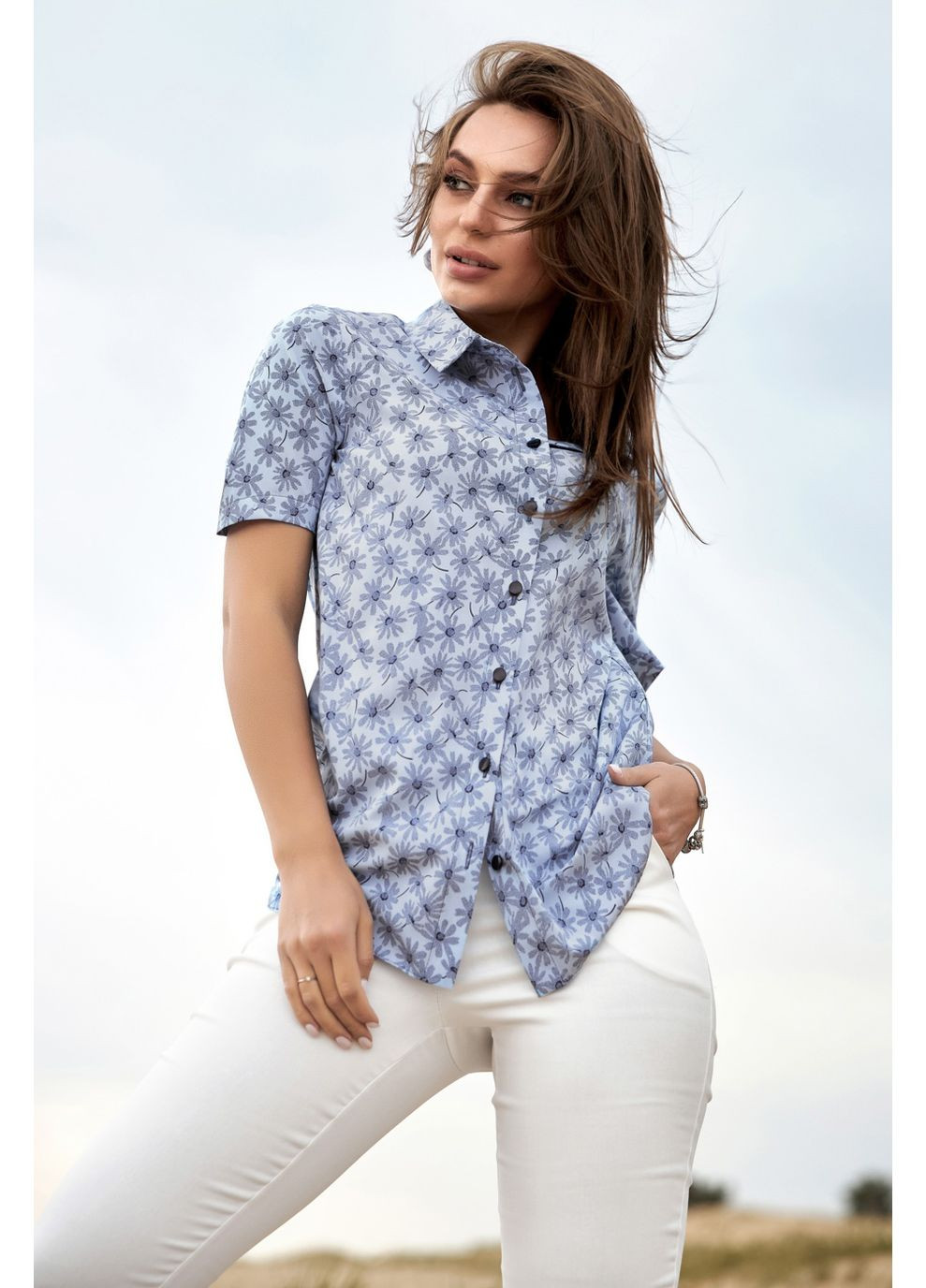 Голубой рубашка Seventeen