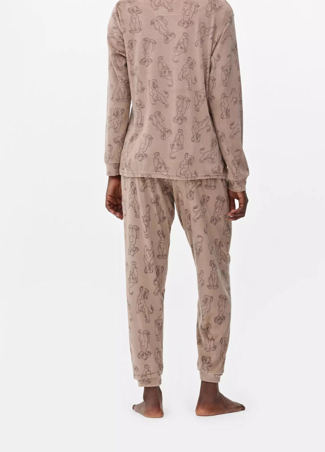 Коричнева всесезон м'які плюшеві піжамні штани disney’s the lion king для дому та сну (8339) Primark