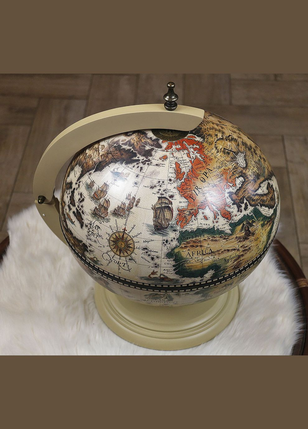 Глобус бар настільний Карта світу білий сфера 33 см (33002W) Гранд Презент (279624855)
