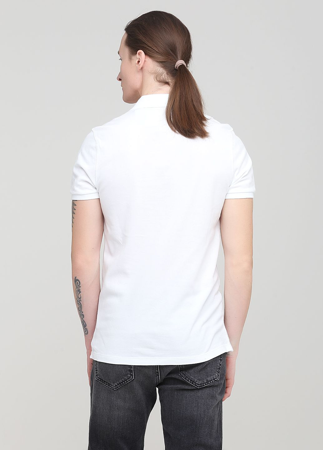 Белая футболка-поло мужское - поло af8030m для мужчин Abercrombie & Fitch