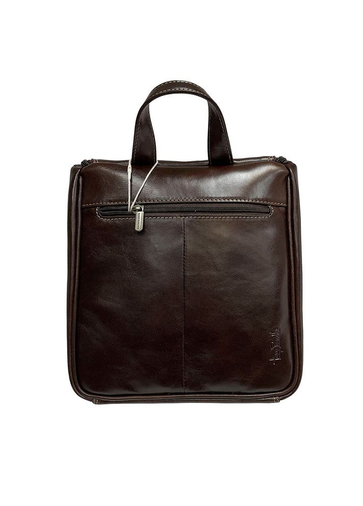 Коричнева шкіряна косметичка-несесер Italico 8220 moro Tony Perotti (303830875)