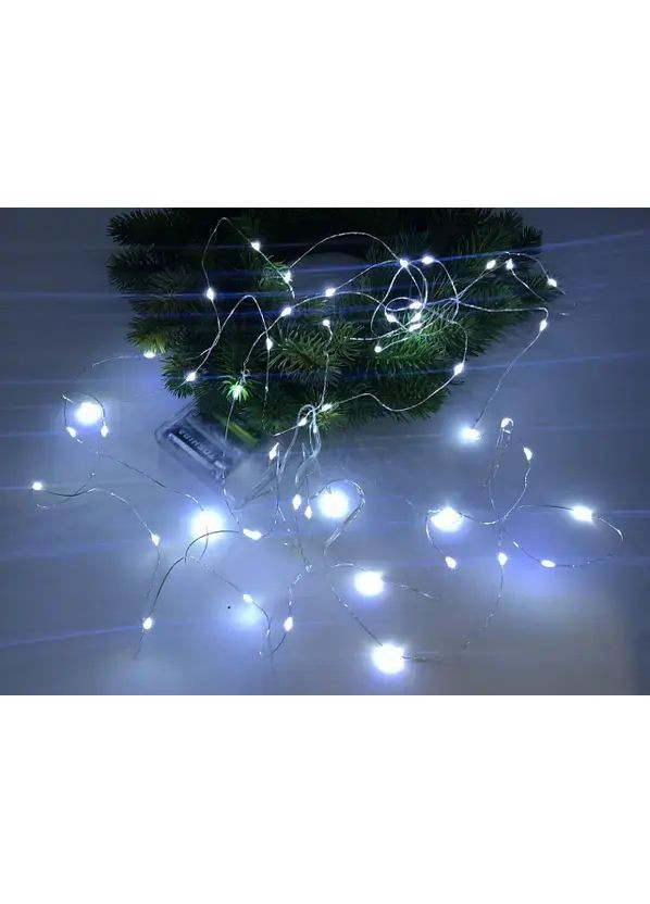 Гирлянда роса нить светодиодная 3 м на батарейках для дома BIG (363833096)