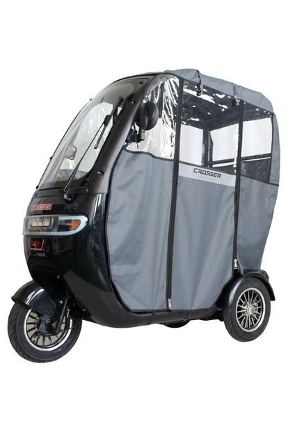 Электроскутер трехколесный TRIVARO COMFORT 0306/МК, 800W, аккумуляторный, с крышей и дождевиком, 35 км/ч No Brand (399271531)