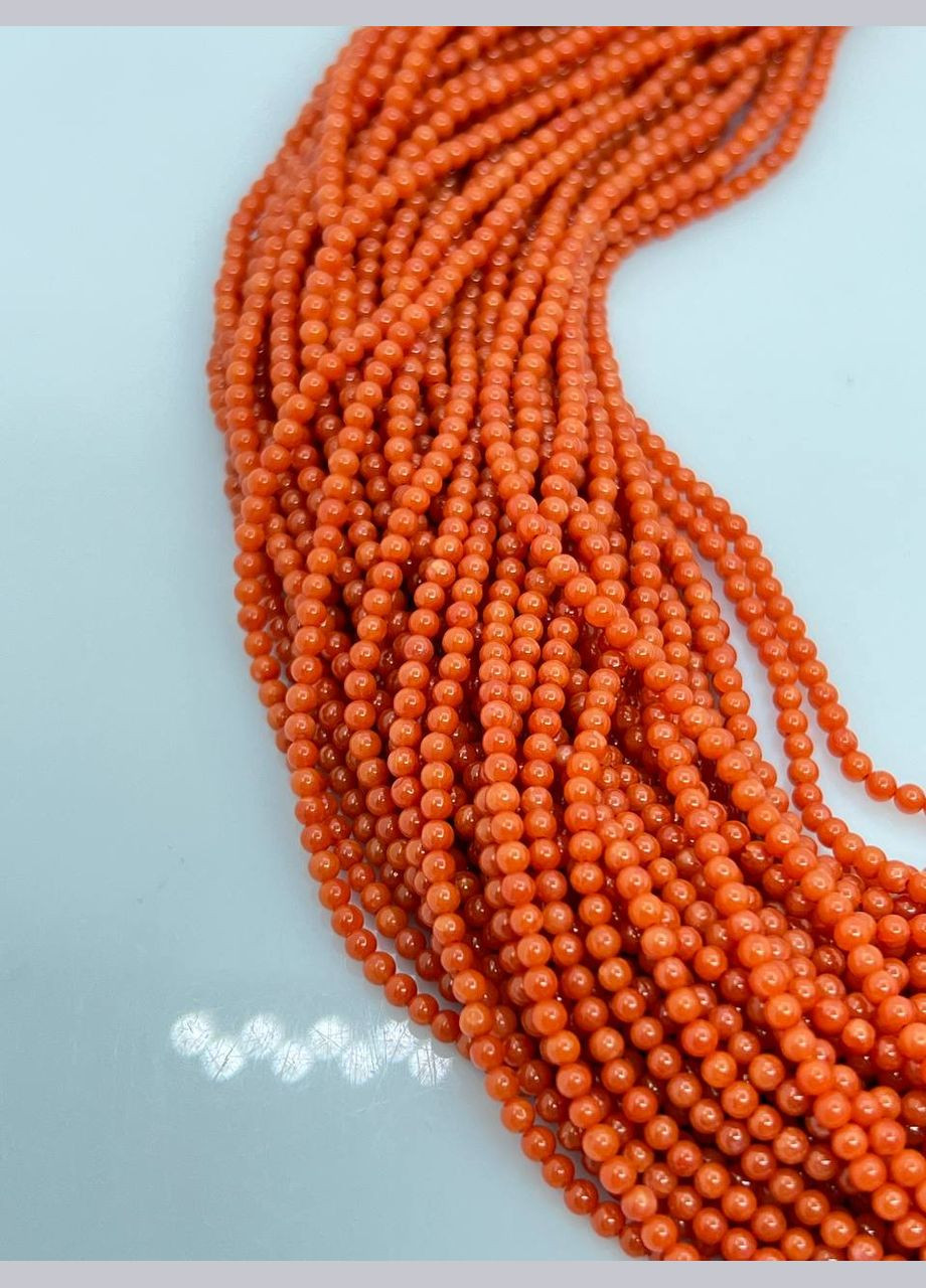 Корал на нитці без замка 2.5 мм 40 см No Brand (313930988)