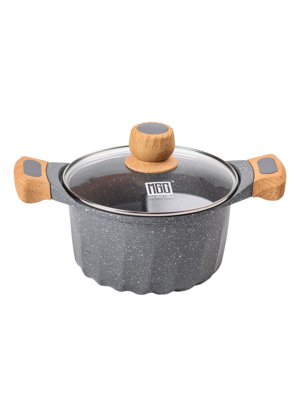 Кастрюля алюминиевая с антипригарным покрытием 3 л, MGC (324070344)