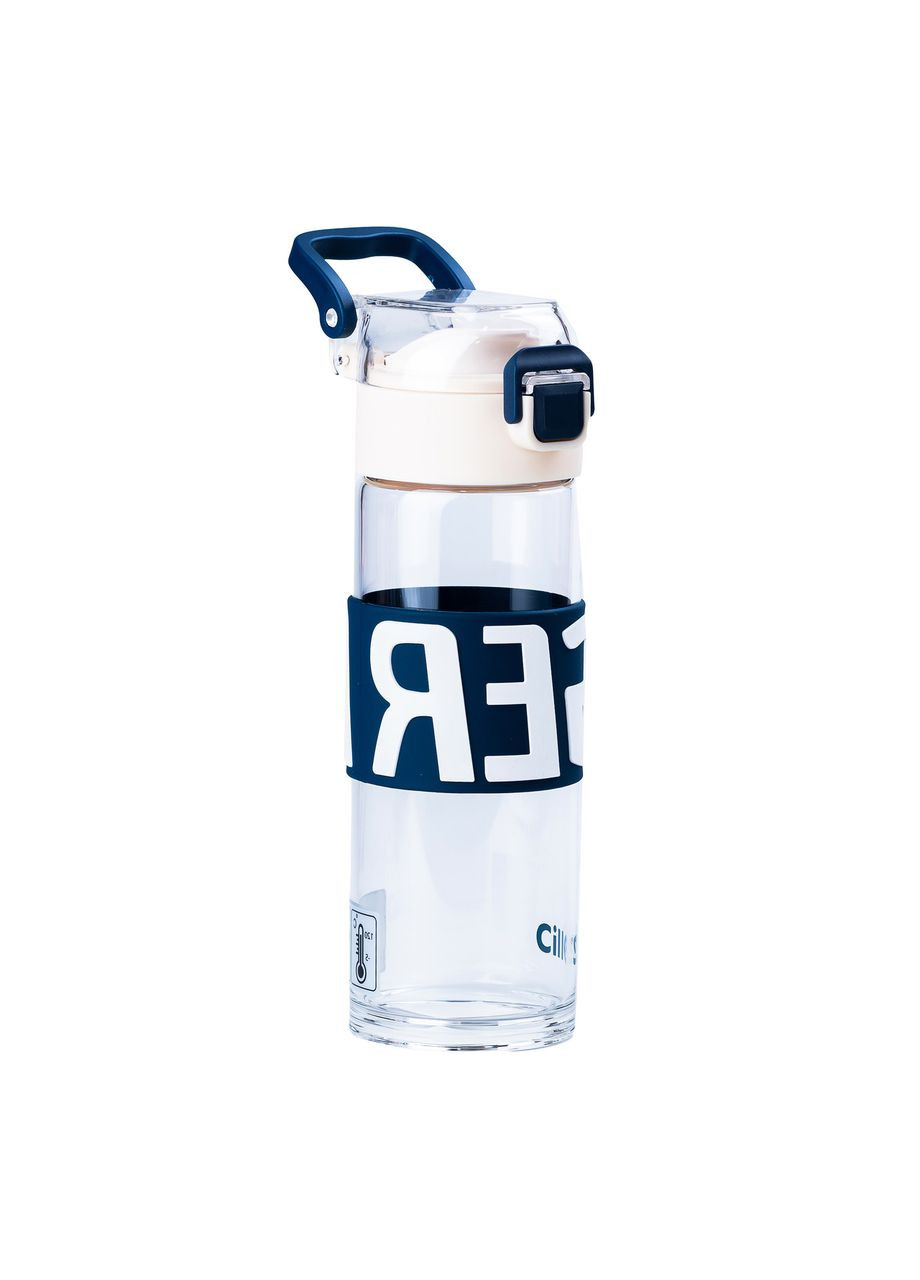 Бутылка для воды 460 мл стеклянная с пластиковой крышкой Белый HP17299W (A-032513) Happy Life (356729215)