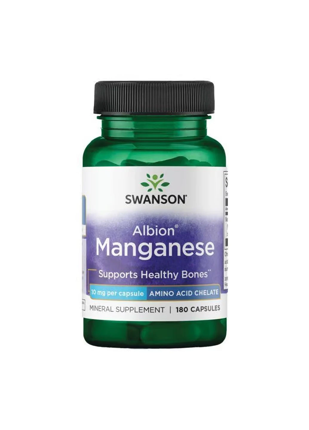 Марганець Albion Manganese 10mg - 180 caps Swanson (382395506)