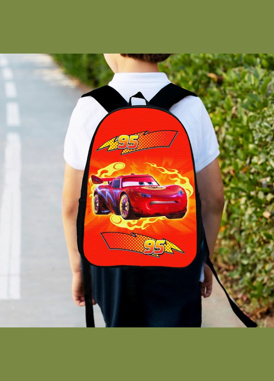 Рюкзак дитячий Тачки Блискавка Маквін 34х27см, міський ранець для хлопчика з принтом No Brand (306438239)