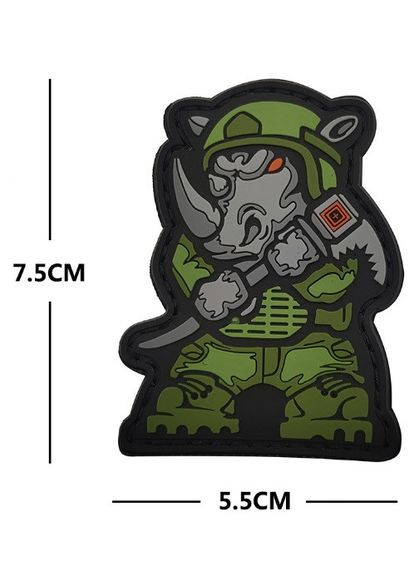 Патч ПХВ на липучці 5.11 Fighting Rhinoceros 5.11 Tactical (371367022)