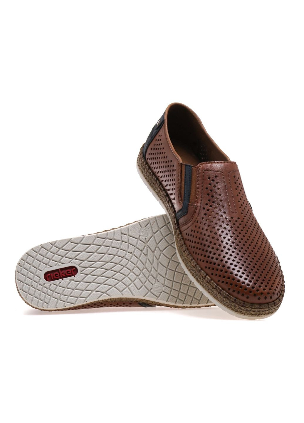 Коричневые туфли комфорт мужские b5297-24 Rieker