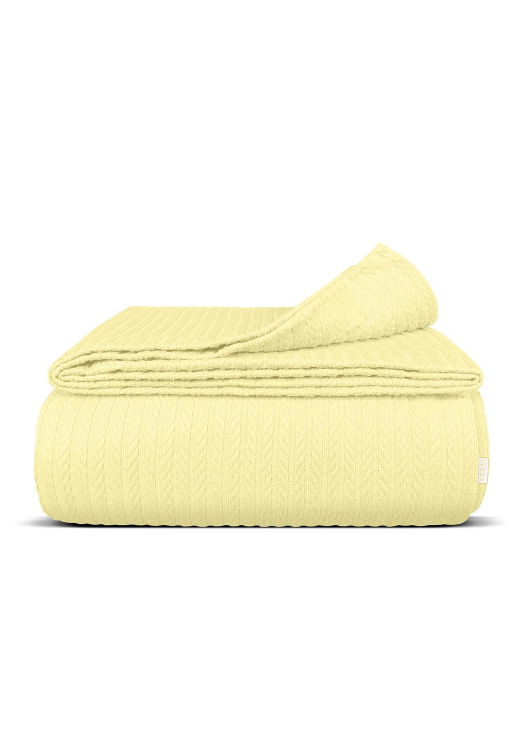 Плед-покривало косичка 200х220 см Marmalade Knitted Braid Шафран Cosas (369668474)