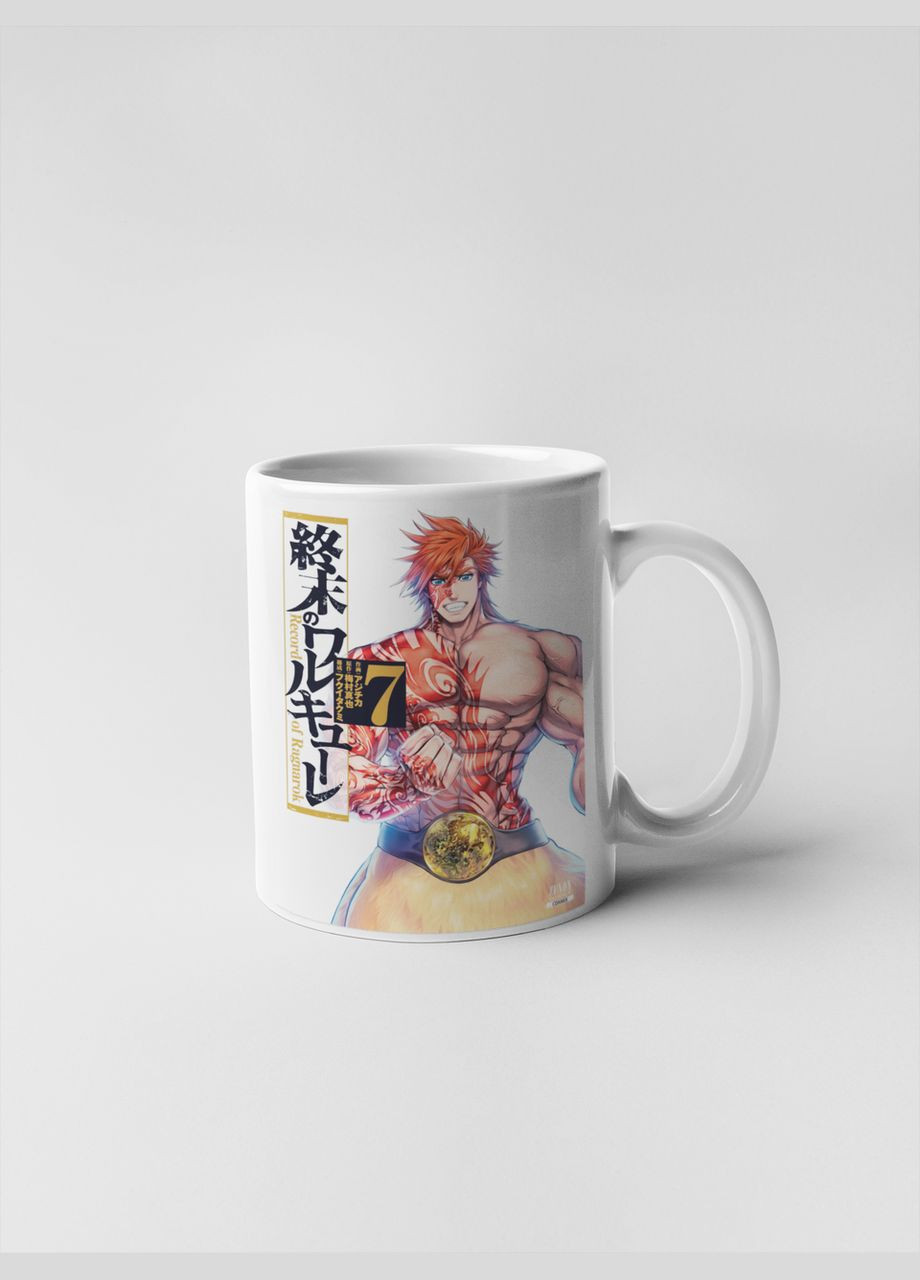 Белая кружка (чашка) с аниме принтом "Record of Ragnarok Повесть о конце света Hercules Геракл " Push IT Кавун Чашка (316112069)