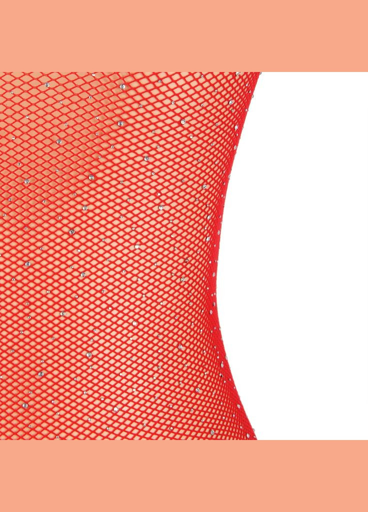 Комбинезон сетка со стразами и открытым доступом, красный, XS-M Star Night (334709805)