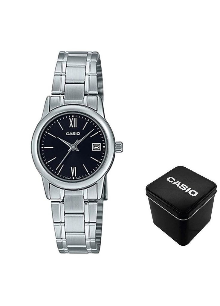 Жіночі кварцові наручний годинник (Касіо) LTP-V002D-1B3, мінеральне скло, вологостійкі Casio (370984796)