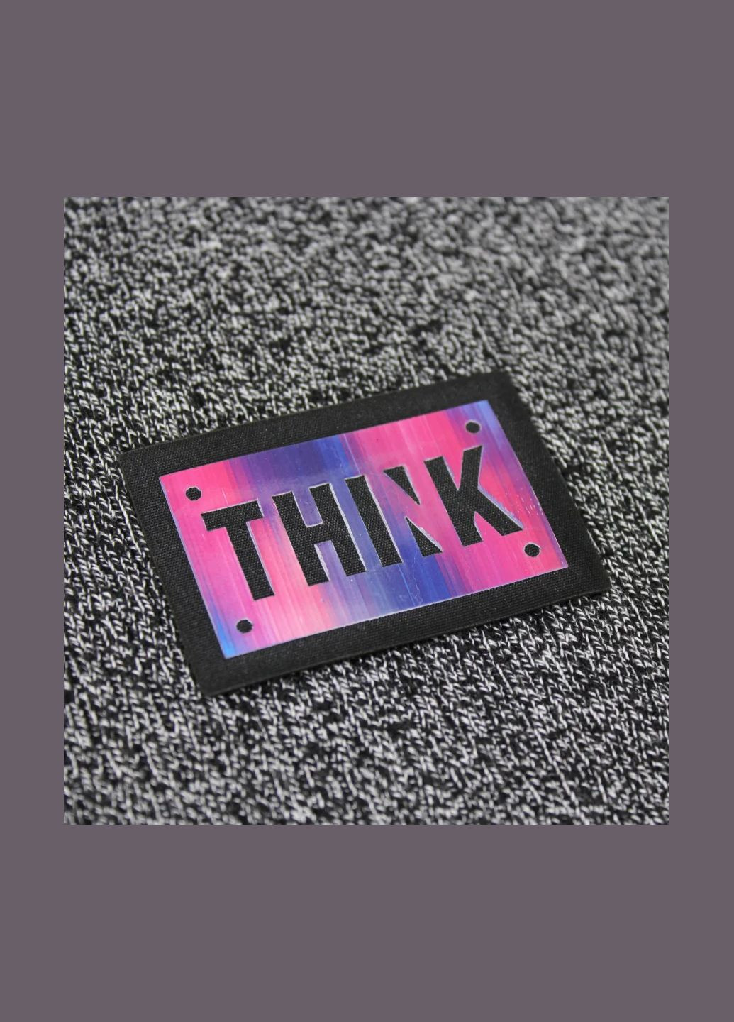 Нашивка "THINK" сине-розового цвета (5911) No Brand (335810865)