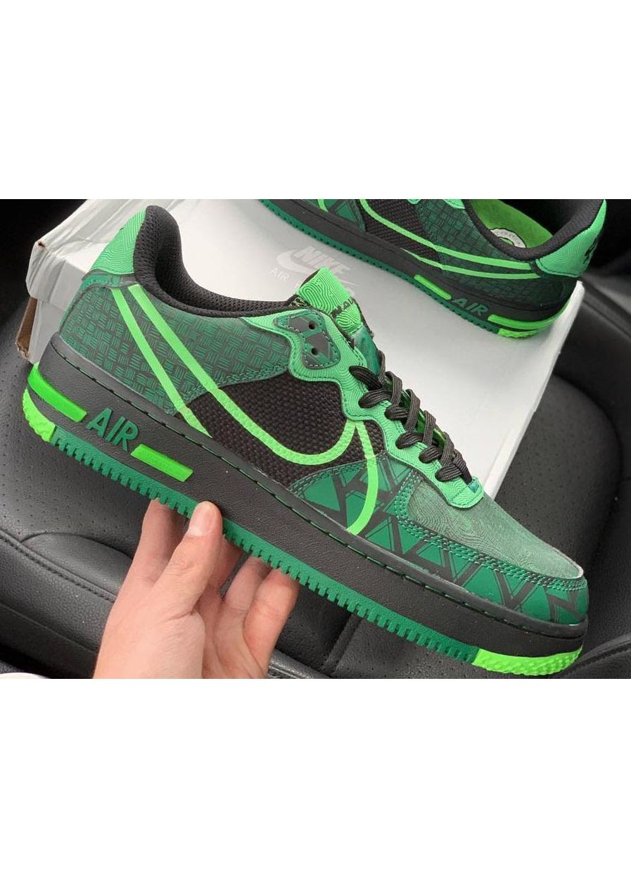 Комбіновані Осінні кросівки чоловічі nike air force 1 react naija найк аір форс 1 преміум No Brand