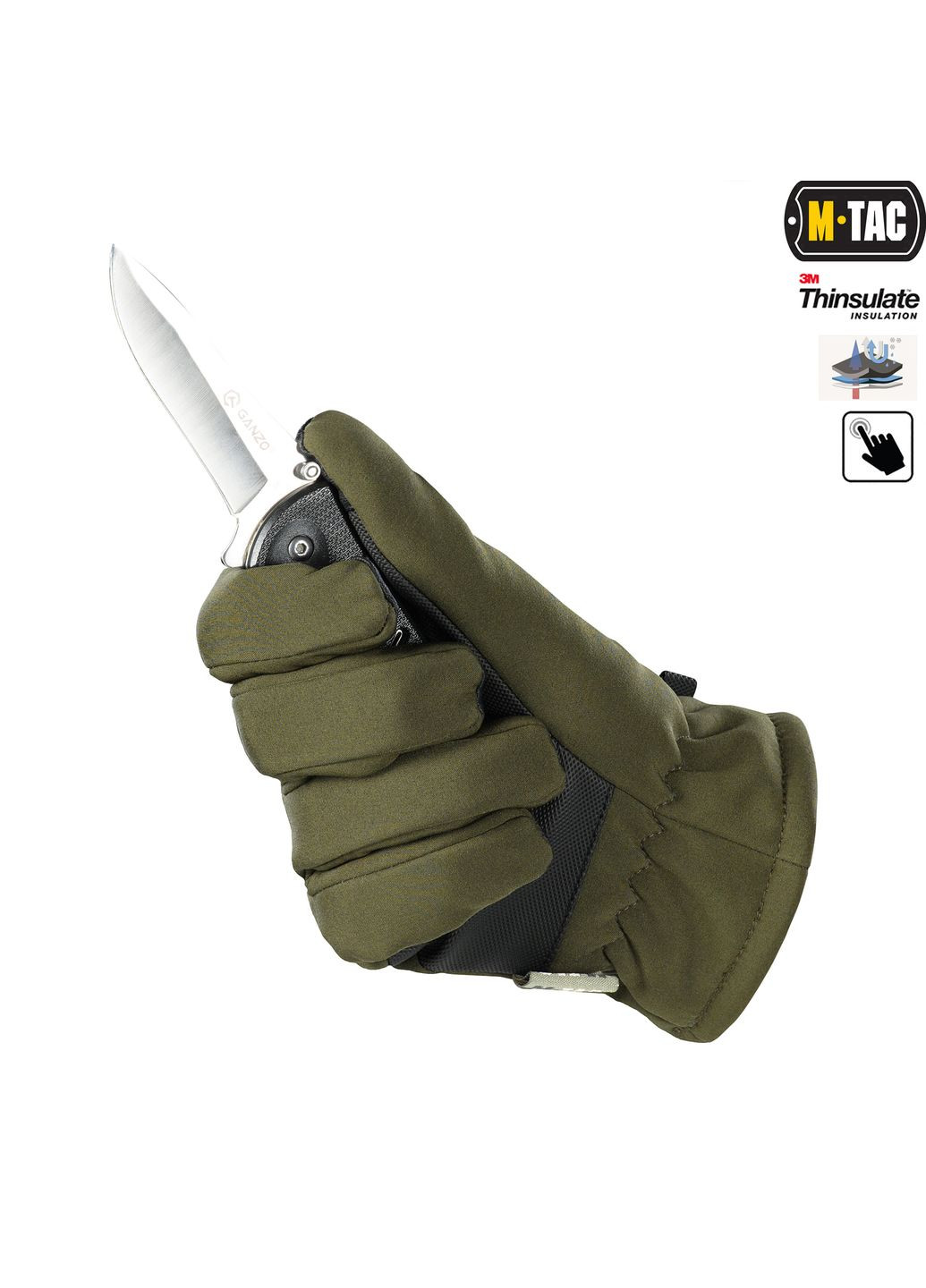 Перчатки Soft Shell Thinsulate Olive (M) M-TAC (303414450)