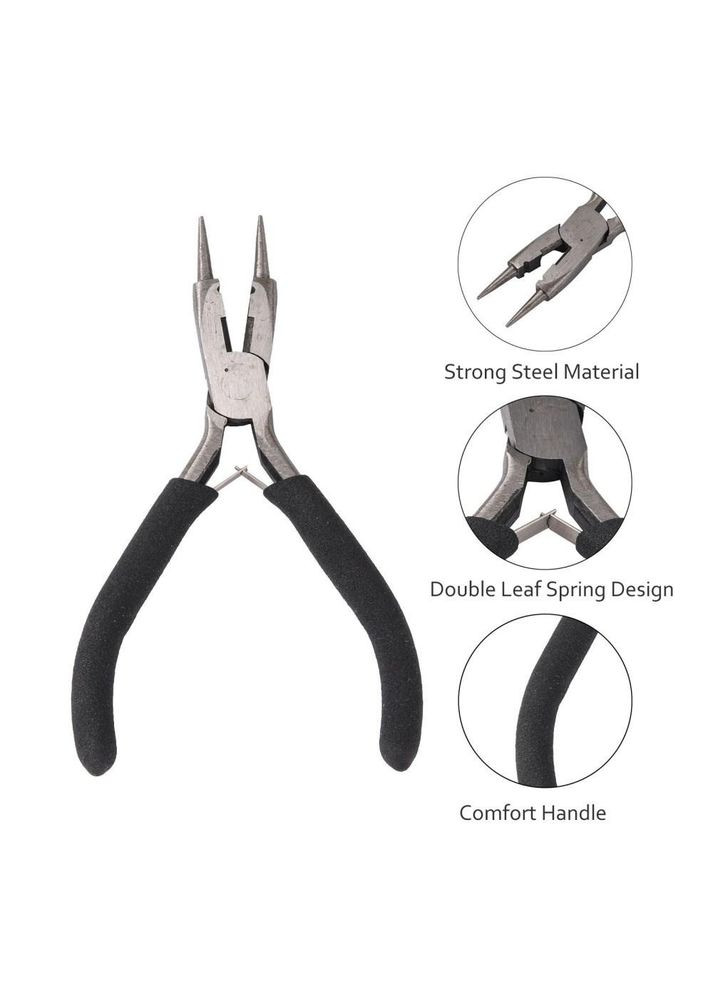 Ручной универсальный инструмент Круглогубцы утики бокорезы Черный 12.5 cм Finding (316918260)