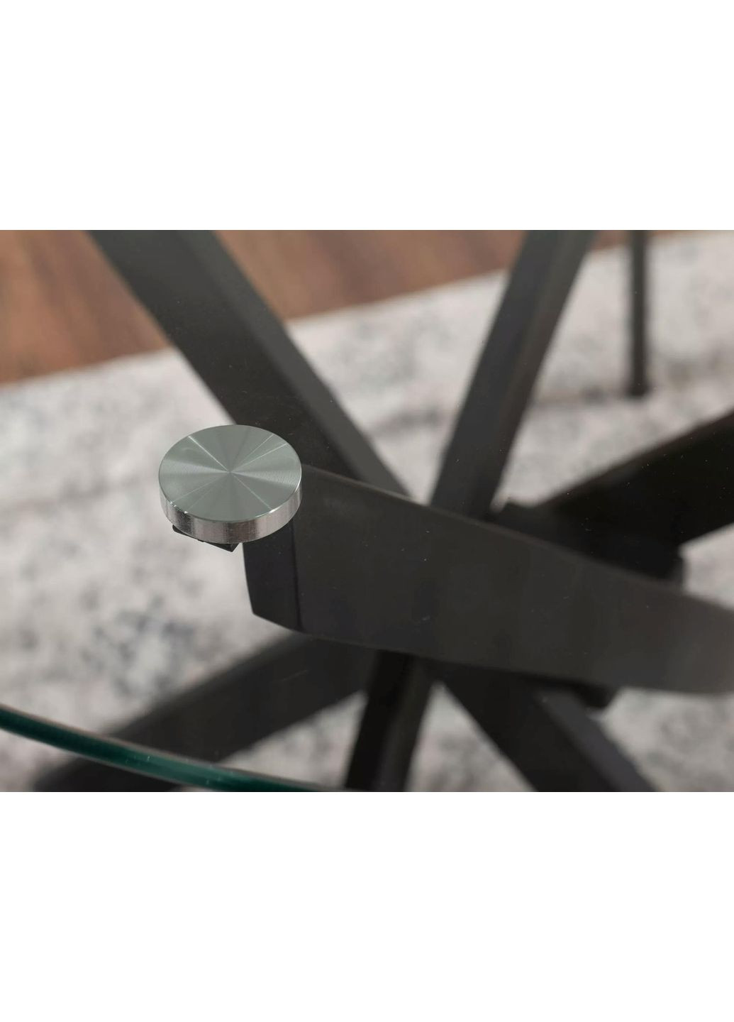Журнальний столик AGIS A Прозорий / Чорний Діаметр 60x45 AGISAC Signal (372178525)